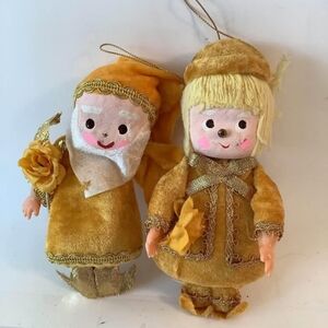(2) Vintage Gold Mr. Christmas’ 70 Christmas Ornaments